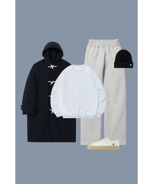 NOMANUAL（NOMANUAL）の「EMBLEM SWEATSHIRT - WHITE MELANGE（スウェット・レディース・その他・SMALL/MEDIUM/LARGE/X-LARGE）」の2枚目の写真