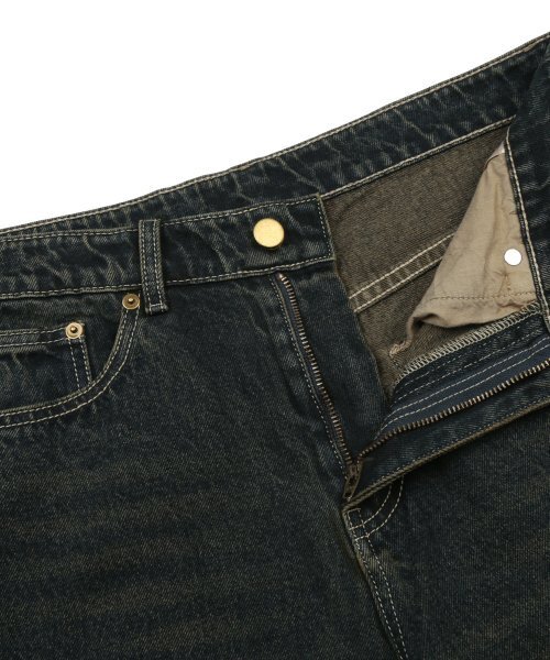 TRILLION(トリリオン)の「フロントウォッシングワイドデニムパンツ (ディープグリーン)(デニムパンツ・レディース・その他・MEDIUM/LARGE/X-LARGE/SMALL)」の5枚目の写真
