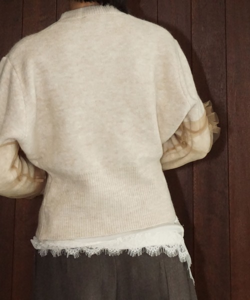 chuclla(チュクラ)の「ヘムジップ ショートニットトップス chw25a133(ニット/セーター・レディース・ブラウン/ライトベージュ・FREE)」の16枚目の写真