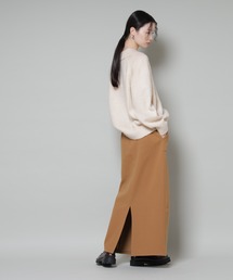 NANO universe | ソフトメルトンジャージーナローロングスカート(セットアップ可)(スカート)
