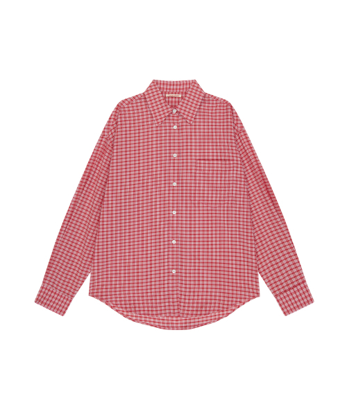 VANONE ATELIER(バノンアトリエ)の「A3513 リンクルチェックシャツ_フローラルレッド(シャツ/ブラウス・レディース・その他・FREE)」の2枚目の写真