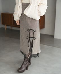 31 Sons de mode | 2025秋冬新作 ネップツイードレーストリムスカート(スカート)