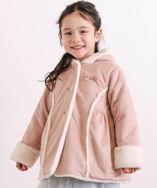 セール】リボン+チャームプリンセスラインムートンコート(90~130cm