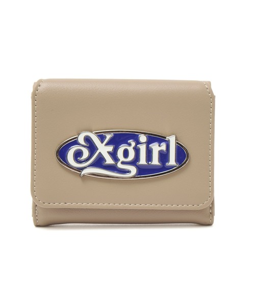 OVAL LOGO CLASP FAUX LEATHER MINI WALLET（財布）｜X-girl（エックス