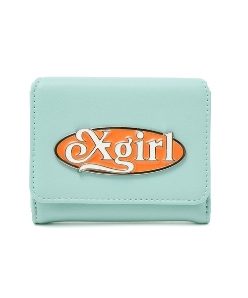 小物 ex OVAL LOGO CLASP FAUX LEATHER MINI WALLET（財布）｜X-girl（エックス