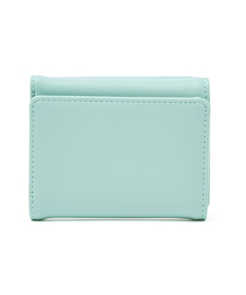 X-girl（エックスガール）の「OVAL LOGO CLASP FAUX LEATHER MINI WALLET（財布・レディース・ブラック/ライトグリーン/ベージュ・ONE SIZE）」の4枚目の写真