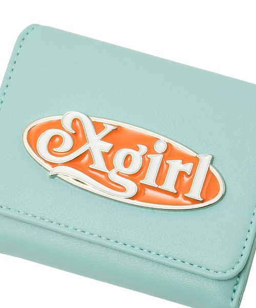 OVAL LOGO CLASP FAUX LEATHER MINI WALLET（財布）｜X-girl（エックス