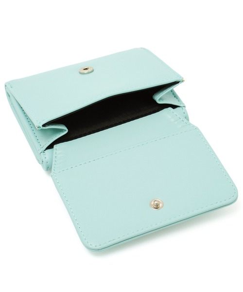 OVAL LOGO CLASP FAUX LEATHER MINI WALLET（財布）｜X-girl（エックス