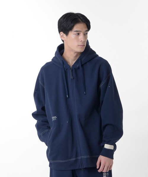 セール】1000 スウェットフルジップフーディオーバーサイズフィット