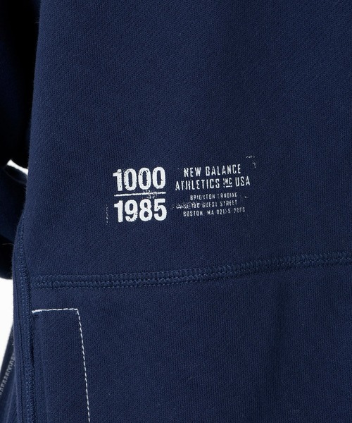 NEW BALANCE(ニューバランス)の「1000 スウェットフルジップフーディオーバーサイズフィット(パーカー・メンズ・ブラック/オフホワイト/グレー/ネイビー・SMALL/MEDIUM/LARGE/X-LARGE)」の22枚目の写真