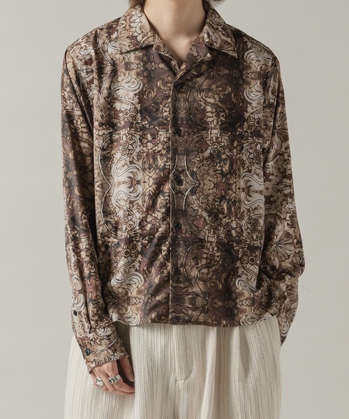 CASPER JOHN（キャスパージョン）の「Retro pattern shirts/レトロパターンシャツ（シャツ/ブラウス・メンズ・オレンジ/ネイビー/グレー/チャコールグレー/ワイン/ブラック/ベージュ/ダークブラウン/ブラウン/ホワイト・X-SMALL/LARGE/MEDIUM/SMALL）」の15枚目の写真