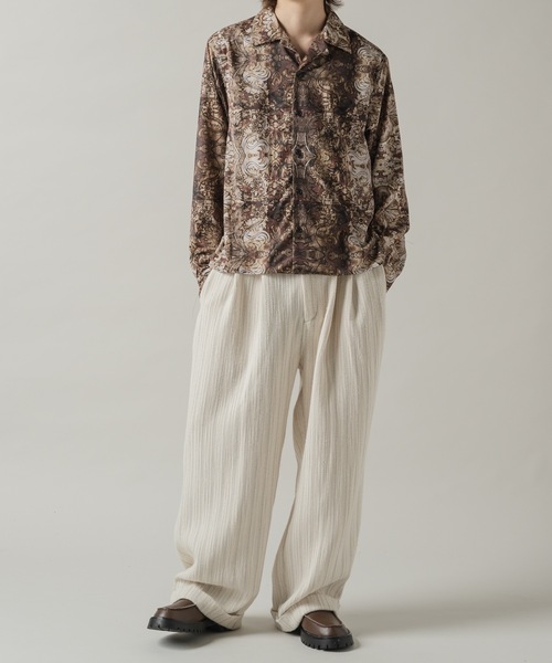 CASPER JOHN（キャスパージョン）の「Retro pattern shirts/レトロパターンシャツ（シャツ/ブラウス・メンズ・オレンジ/ネイビー/グレー/チャコールグレー/ワイン/ブラック/ベージュ/ダークブラウン/ブラウン/ホワイト・X-SMALL/LARGE/MEDIUM/SMALL）」の19枚目の写真