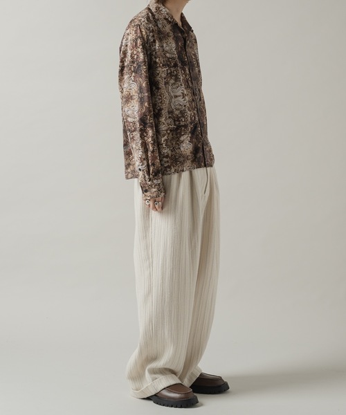 CASPER JOHN（キャスパージョン）の「Retro pattern shirts/レトロパターンシャツ（シャツ/ブラウス・メンズ・オレンジ/ネイビー/グレー/チャコールグレー/ワイン/ブラック/ベージュ/ダークブラウン/ブラウン/ホワイト・X-SMALL/LARGE/MEDIUM/SMALL）」の20枚目の写真