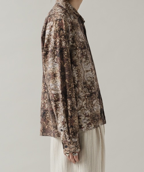 CASPER JOHN（キャスパージョン）の「Retro pattern shirts/レトロパターンシャツ（シャツ/ブラウス・メンズ・オレンジ/ネイビー/グレー/チャコールグレー/ワイン/ブラック/ベージュ/ダークブラウン/ブラウン/ホワイト・X-SMALL/LARGE/MEDIUM/SMALL）」の17枚目の写真