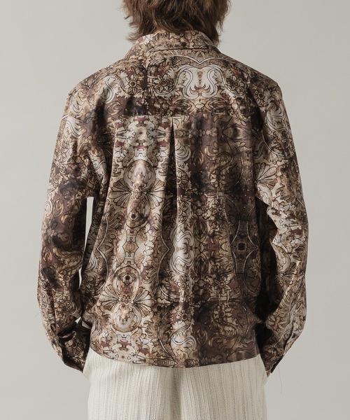 CASPER JOHN（キャスパージョン）の「Retro pattern shirts/レトロパターンシャツ（シャツ/ブラウス・メンズ・オレンジ/ネイビー/グレー/チャコールグレー/ワイン/ブラック/ベージュ/ダークブラウン/ブラウン/ホワイト・X-SMALL/LARGE/MEDIUM/SMALL）」の18枚目の写真