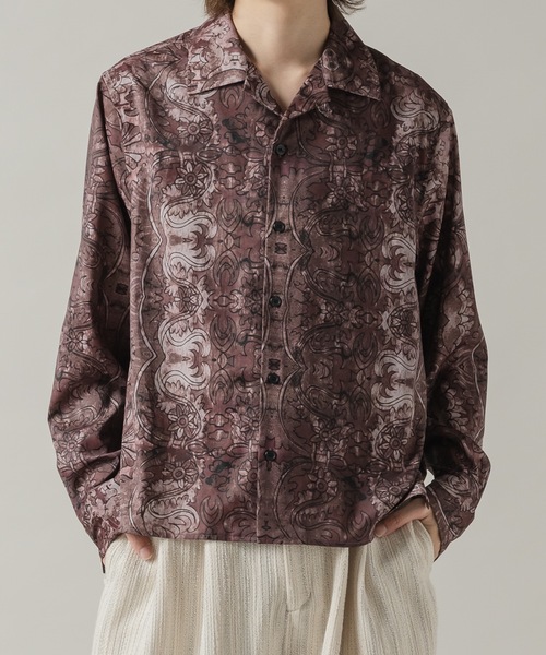 CASPER JOHN（キャスパージョン）の「Retro pattern shirts/レトロパターンシャツ（シャツ/ブラウス・メンズ・オレンジ/ネイビー/グレー/チャコールグレー/ワイン/ブラック/ベージュ/ダークブラウン/ブラウン/ホワイト・X-SMALL/LARGE/MEDIUM/SMALL）」の21枚目の写真