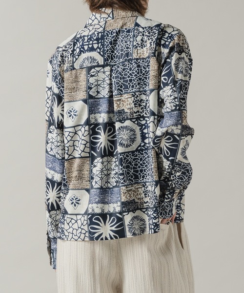 CASPER JOHN（キャスパージョン）の「Retro pattern shirts/レトロパターンシャツ（シャツ/ブラウス・メンズ・オレンジ/ネイビー/グレー/チャコールグレー/ワイン/ブラック/ベージュ/ダークブラウン/ブラウン/ホワイト・X-SMALL/LARGE/MEDIUM/SMALL）」の14枚目の写真