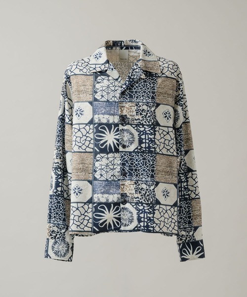 CASPER JOHN（キャスパージョン）の「Retro pattern shirts/レトロパターンシャツ（シャツ/ブラウス・メンズ・オレンジ/ネイビー/グレー/チャコールグレー/ワイン/ブラック/ベージュ/ダークブラウン/ブラウン/ホワイト・X-SMALL/LARGE/MEDIUM/SMALL）」の11枚目の写真