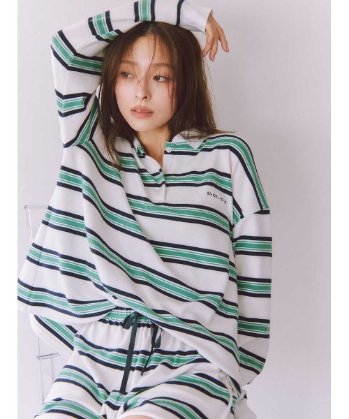 セール】ボーダーポロセットアップ（ルームウェア/パジャマ）｜SNIDEL