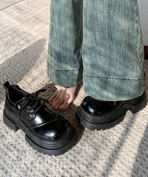 mebole(メボレ)の「レースアップチャンキーローファー(ローファー・レディース・ブラック/ブラウン・SMALL/MEDIUM/LARGE)」の16枚目の写真