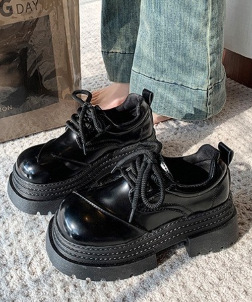mebole(メボレ)の「レースアップチャンキーローファー(ローファー・レディース・ブラック/ブラウン・SMALL/MEDIUM/LARGE)」の17枚目の写真