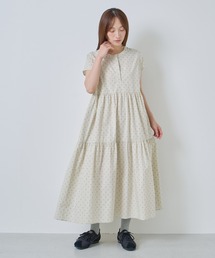 「KELEN / ケレン」フレンチスリーブティアードワンピース