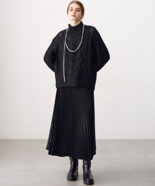 ATSURO TAYAMA(アツロウタヤマ)の「ロング丈プリーツスカート(Tシャツ/カットソー・レディース・ブラック/グレー・M)」の17枚目の写真