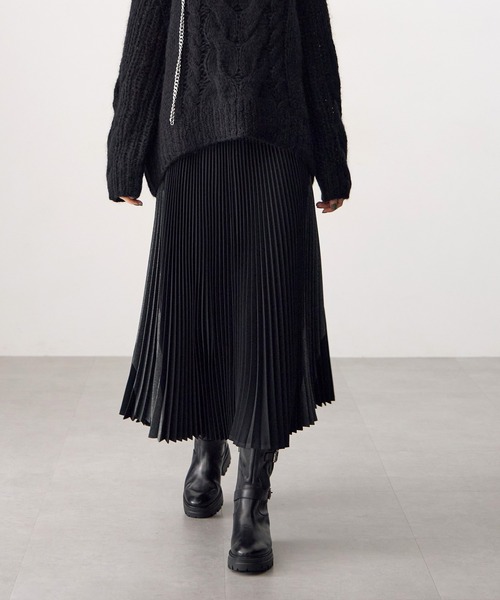 ATSURO TAYAMA(アツロウタヤマ)の「ロング丈プリーツスカート(Tシャツ/カットソー・レディース・ブラック/グレー・M)」の9枚目の写真