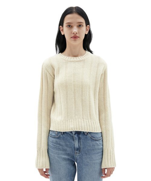 BROWNYARD(ブラウンヤード)の「22fw W クルーネックスウェーター、レモン(ニット/セーター・レディース・その他・1/2)」の1枚目の写真