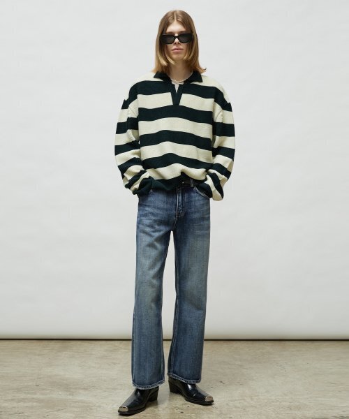 LMOOD(エルムード)の「プレッピーストライププルオーバーニットディープグリーン(ニット/セーター・メンズ・その他・44/46/48)」の6枚目の写真