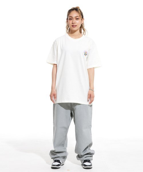 CREAM SODA LAB(クリームソーダラボ)の「スタックアップパク 半袖Tシャツ アイボリー パープル(Tシャツ/カットソー・メンズ・その他・MEDIUM/X-LARGE/XX-LARGE/LARGE)」の2枚目の写真