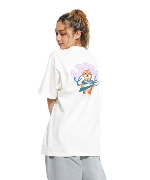CREAM SODA LAB(クリームソーダラボ)の「スタックアップパク 半袖Tシャツ アイボリー パープル(Tシャツ/カットソー・メンズ・その他・MEDIUM/X-LARGE/XX-LARGE/LARGE)」の5枚目の写真