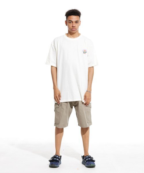CREAM SODA LAB(クリームソーダラボ)の「スタックアップパク 半袖Tシャツ アイボリー パープル(Tシャツ/カットソー・メンズ・その他・MEDIUM/X-LARGE/XX-LARGE/LARGE)」の8枚目の写真