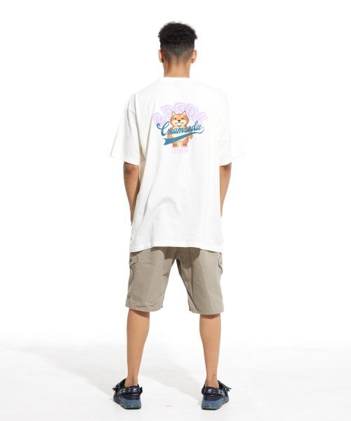CREAM SODA LAB(クリームソーダラボ)の「スタックアップパク 半袖Tシャツ アイボリー パープル(Tシャツ/カットソー・メンズ・その他・MEDIUM/X-LARGE/XX-LARGE/LARGE)」の9枚目の写真