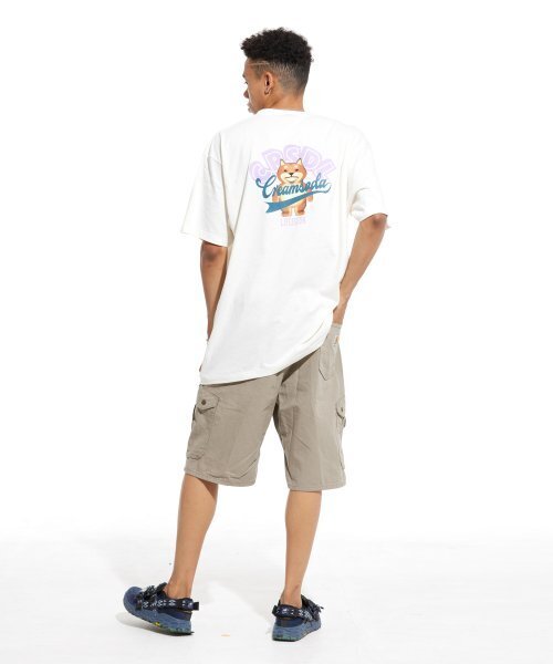 CREAM SODA LAB(クリームソーダラボ)の「スタックアップパク 半袖Tシャツ アイボリー パープル(Tシャツ/カットソー・メンズ・その他・MEDIUM/X-LARGE/XX-LARGE/LARGE)」の12枚目の写真