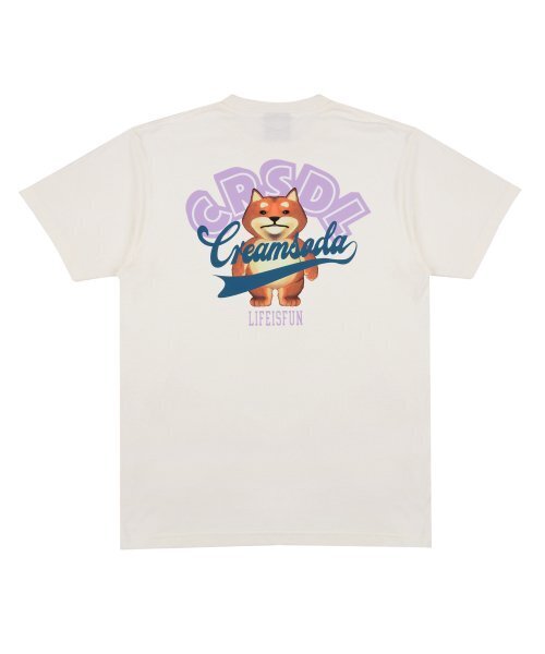 CREAM SODA LAB(クリームソーダラボ)の「スタックアップパク 半袖Tシャツ アイボリー パープル(Tシャツ/カットソー・メンズ・その他・MEDIUM/X-LARGE/XX-LARGE/LARGE)」の15枚目の写真