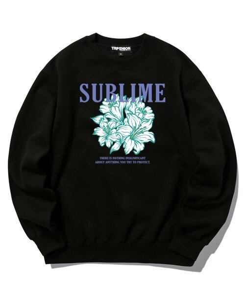TRIPSHION(トリップション)の「サブライムフラワーロゴクルーネック - ブラック(スウェット・メンズ・その他・LARGE/MEDIUM/X-LARGE)」の1枚目の写真