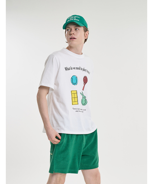 CLEVER FIELD（クレバーフィールド）の「プレイテニスグラフィックオーバーサイズTシャツ[ホワイト]（Tシャツ/カットソー・メンズ・その他・LARGE/X-LARGE）」の7枚目の写真