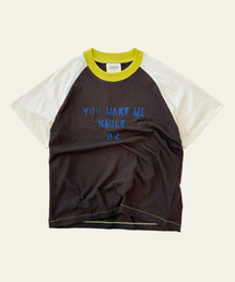 FRISE（フリゼ）の「SMILE raglan short sleeved-t, brown（Tシャツ/カットソー・キッズ）」