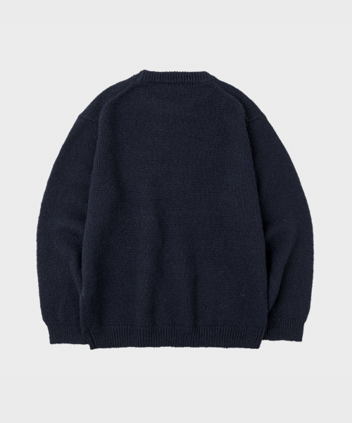 LETTERCOMO(レテルコモ)の「デイリーウールラウンドニットネイビー(ニット/セーター・レディース・その他・MEDIUM/LARGE)」の5枚目の写真