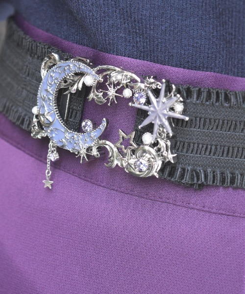 axes femme（アクシーズファム）の「アステリズムゴムベルト（ベルト・レディース・シルバー/ゴールド・FREE）」の2枚目の写真