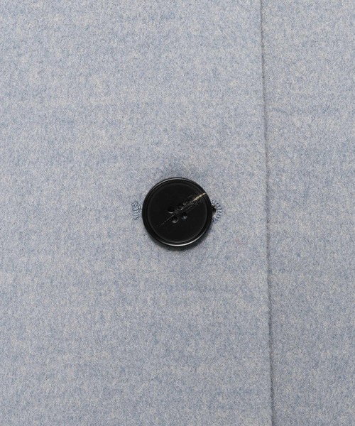 HARE（ハレ）の「フードマフラーツキミドルコート(HARE)（ノーカラーコート・レディース・ブラック/ブルー・FREE）」の3枚目の写真