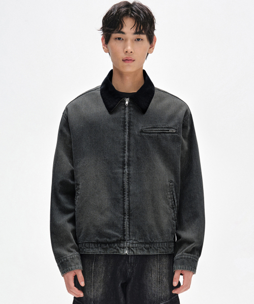 DECET(デケト)の「Denim Work Jacket DCJK003DKhakiA(デニムジャケット・メンズ・その他・SMALL/MEDIUM)」の1枚目の写真