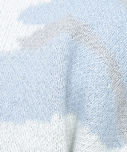 SAKAZEN（サカゼン）の「Cathy's Closet (キャシーズ クロセット) 起毛 カモフラージュ クルーネック オーバー ニット セーター 42706009（ニット/セーター・メンズ・ブルー/ブラック/ホワイト・L/M）」の9枚目の写真