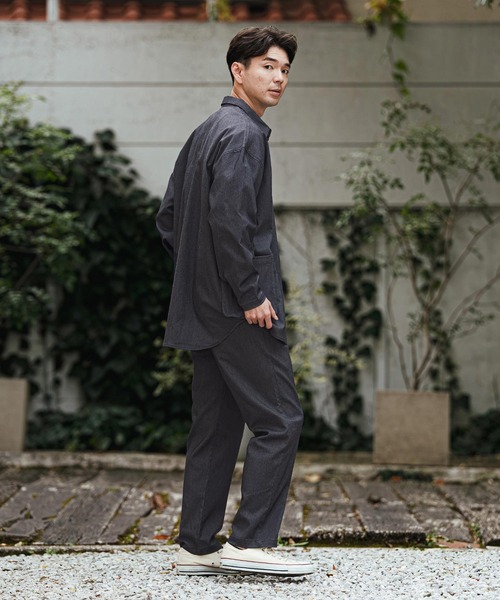 CALL&RESPONSE(コールアンドレスポンス)の「mj11304- シャツジャケット-ストレッチデニム(261-1101-04)(デニムジャケット・メンズ・インディゴブルー/ブラック・5/4/2)」の7枚目の写真