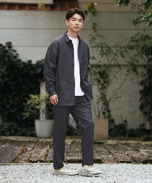 CALL&RESPONSE(コールアンドレスポンス)の「mj11304- シャツジャケット-ストレッチデニム(261-1101-04)(デニムジャケット・メンズ・インディゴブルー/ブラック・5/4/2)」の8枚目の写真