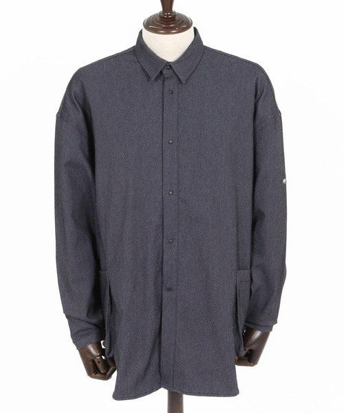 CALL&RESPONSE(コールアンドレスポンス)の「mj11304- シャツジャケット-ストレッチデニム(261-1101-04)(デニムジャケット・メンズ・インディゴブルー/ブラック・5/4/2)」の11枚目の写真