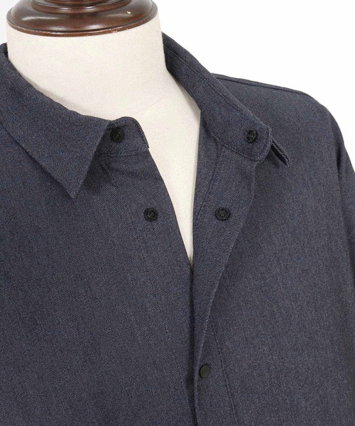 CALL&RESPONSE(コールアンドレスポンス)の「mj11304- シャツジャケット-ストレッチデニム(261-1101-04)(デニムジャケット・メンズ・インディゴブルー/ブラック・5/4/2)」の14枚目の写真