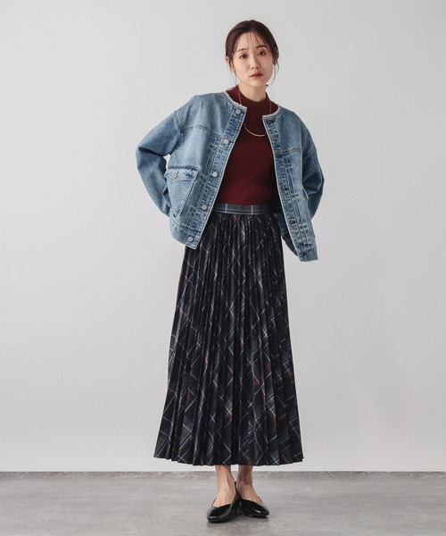 GLOBAL WORK(グローバルワーク)の「GOODデニムノーカラージャケット/601266(デニムジャケット・レディース・ライトブルー/ブルー・MEDIUM/LARGE)」の3枚目の写真