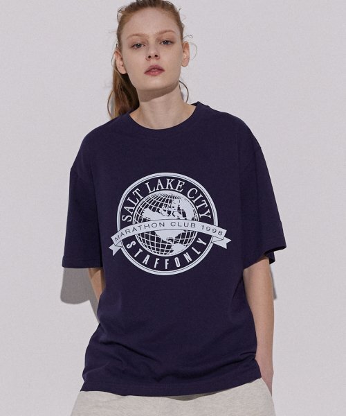 STAFF ONLY(スタッフオンリー)の「EARTH TEE (NAVY)(Tシャツ/カットソー・レディース・その他・MEDIUM/LARGE)」の1枚目の写真